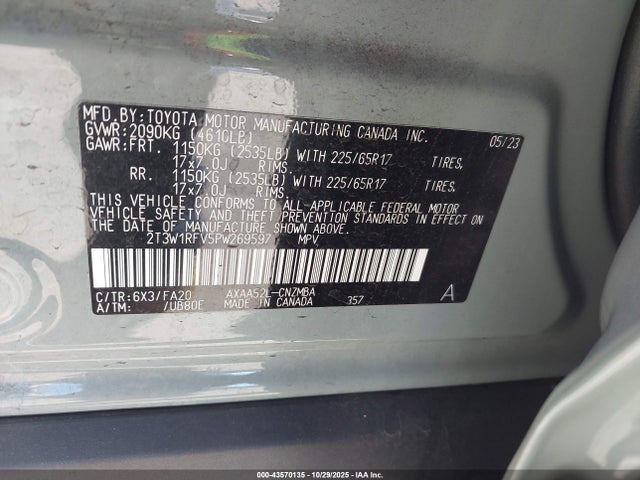 Toyota Rav4 Xle 2023 2T3W1RFV5PW269597 Image 9