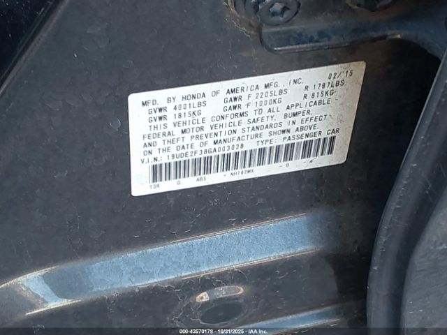 2016 ACURA ILX 19UDE2F38GA003038 Photo 8