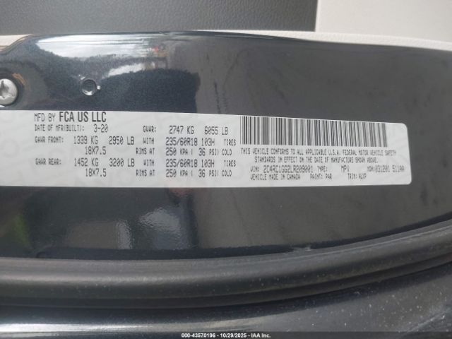 2020 CHRYSLER PACIFICA 2C4RC1GG2LR209001 Photo 8