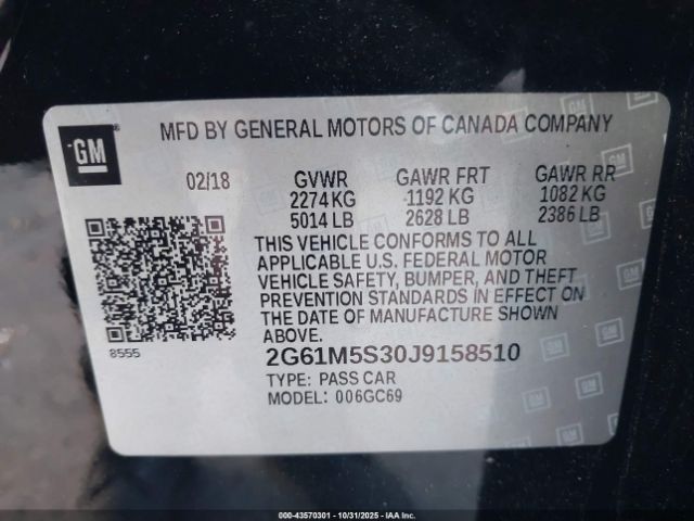 2018 CADILLAC XTS 2G61M5S30J9158510 Photo 8