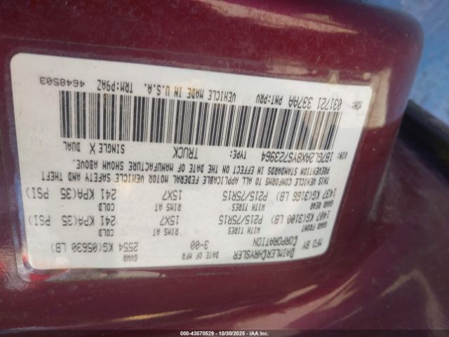 2000 DODGE DAKOTA 1B7GL2AX8YS723964 Photo 8