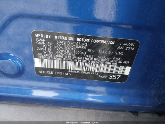 2024 MITSUBISHI OUTLANDER SPORT JA4ARUAU6RU017713 Photo 8