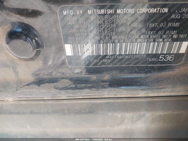 2019 MITSUBISHI ECLIPSE CROSS JA4AT4AA5KZ010073 Photo 8