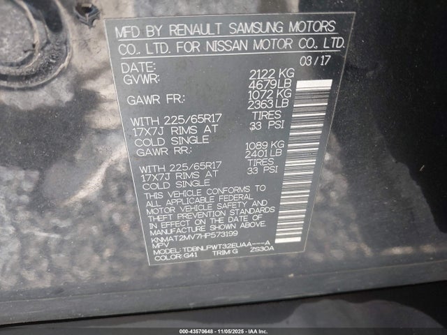 Nissan ROGUE S 2017 KNMAT2MV7HP573199 Image 9