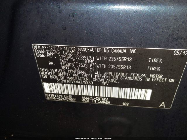 2017 TOYOTA RAV4 2T3YFREV4HW379859 Photo 8