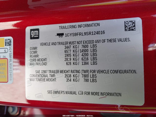 2025 CADILLAC ESCALADE 1GYS9FRL9SR124016 Photo 8