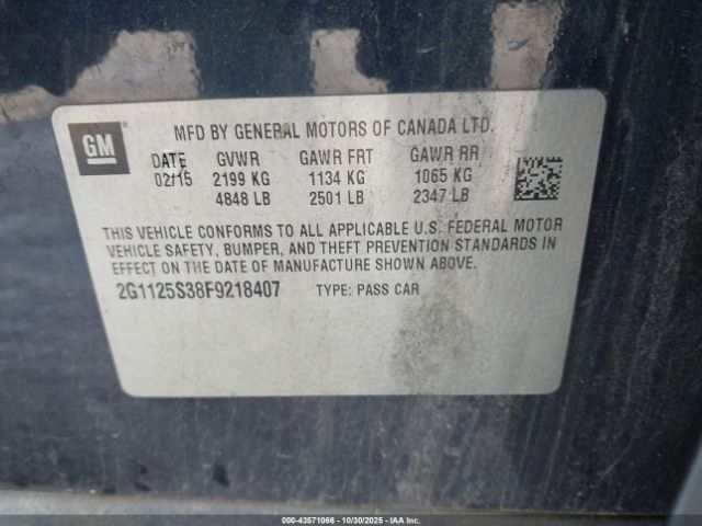 2015 CHEVROLET IMPALA 2G1125S38F9218407 Photo 8