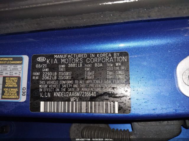 2021 KIA SELTOS KNDEU2AA6M7216641 Photo 8