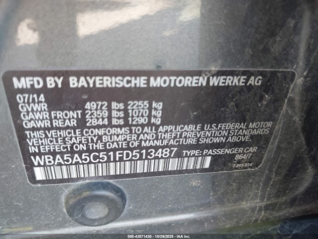 2015 BMW 528I WBA5A5C51FD513487 Photo 8