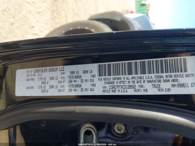 2012 RAM 1500 1C6RD7MTXCS128562 Photo 8