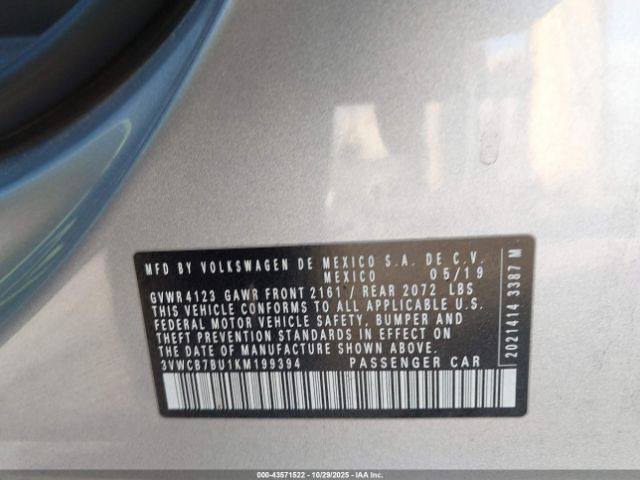 2019 VOLKSWAGEN JETTA 3VWCB7BU1KM199394 Photo 8