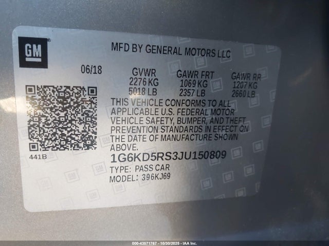 2018 CADILLAC CT6 1G6KD5RS3JU150809 Photo 8