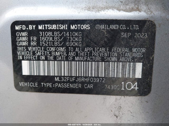 2024 MITSUBISHI MIRAGE G4 ML32FUFJ6RHF03972 Photo 8