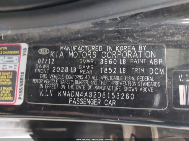 2013 KIA RIO KNADM4A32D6153260 Photo 8