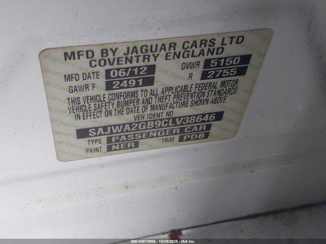 2012 JAGUAR XJ SAJWA2GB9CLV38646 Photo 8