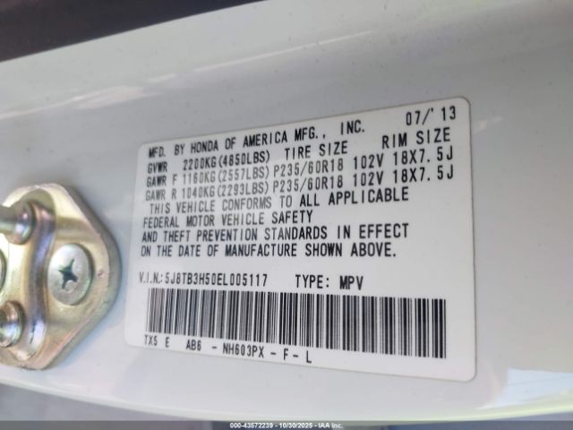 2014 ACURA RDX 5J8TB3H50EL005117 Photo 8
