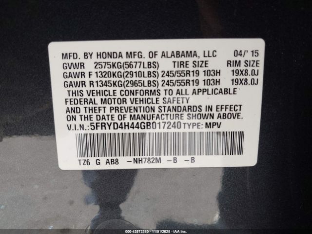 2016 ACURA MDX 5FRYD4H44GB017240 Photo 8