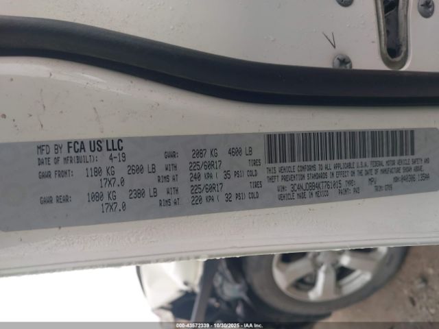 2019 JEEP COMPASS 3C4NJDBB4KT761015 Photo 8