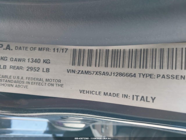 2018 MASERATI GHIBLI ZAM57XSA9J1286664 Photo 8