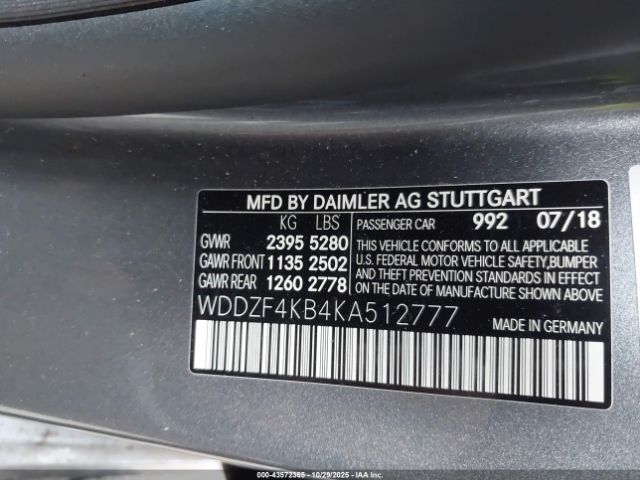 2019 MERCEDES-BENZ E 300 WDDZF4KB4KA512777 Photo 8