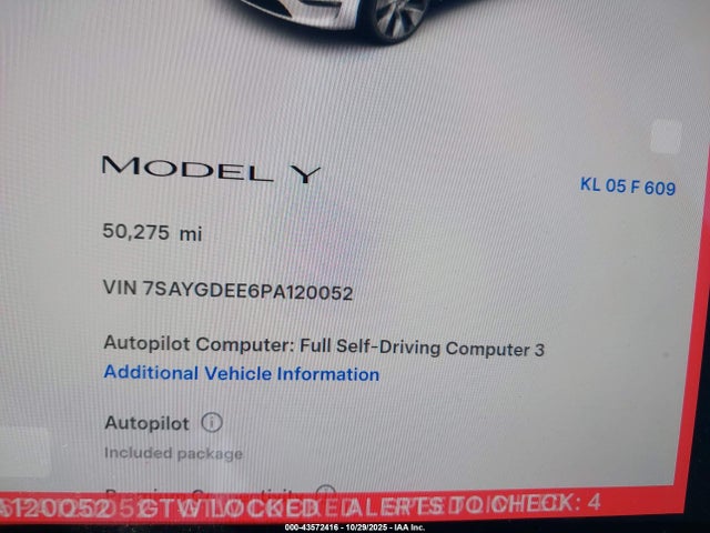 2023 TESLA MODEL Y 7SAYGDEE6PA120052 Photo 6