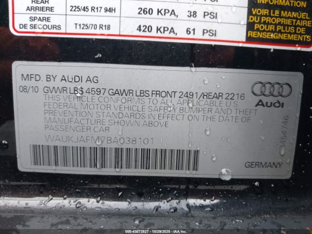 2011 AUDI A3 WAUKJAFM7BA038101 Photo 8