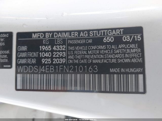 2015 MERCEDES-BENZ CLA 250 WDDSJ4EB1FN210163 Photo 8