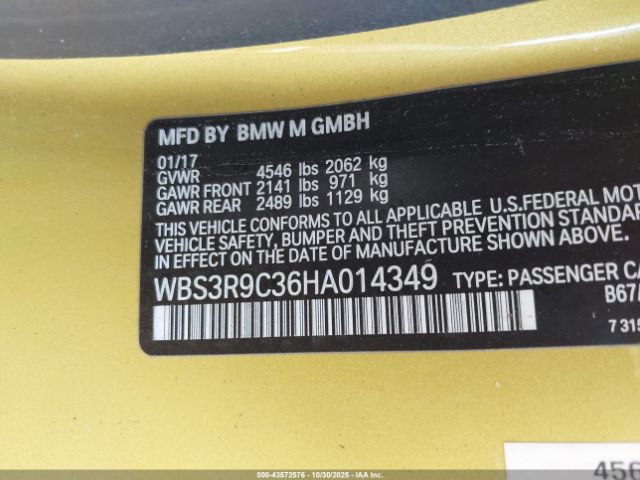 2017 BMW M4 WBS3R9C36HA014349 Photo 8