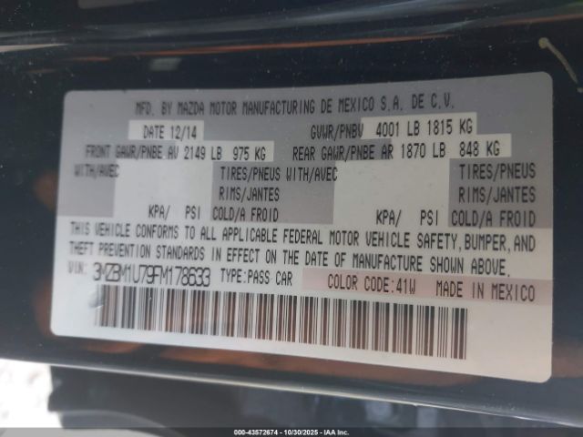 2015 MAZDA MAZDA3 3MZBM1U79FM178633 Photo 8