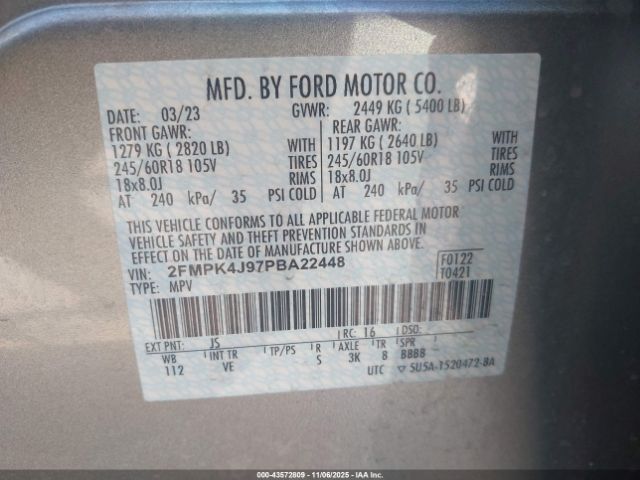 2023 FORD EDGE 2FMPK4J97PBA22448 Photo 8