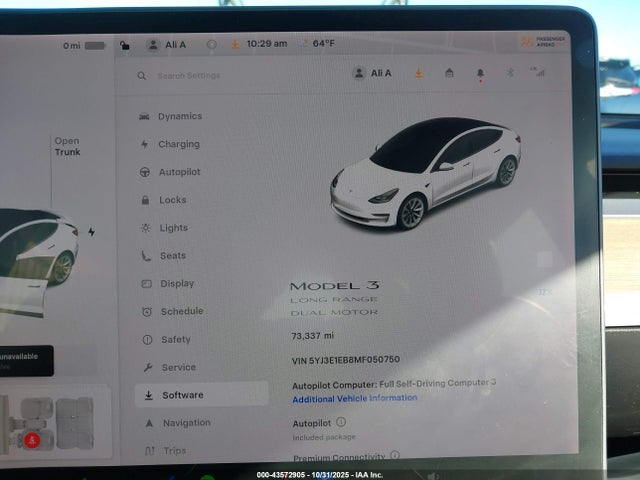 2021 TESLA MODEL 3 5YJ3E1EB8MF050750 Photo 6