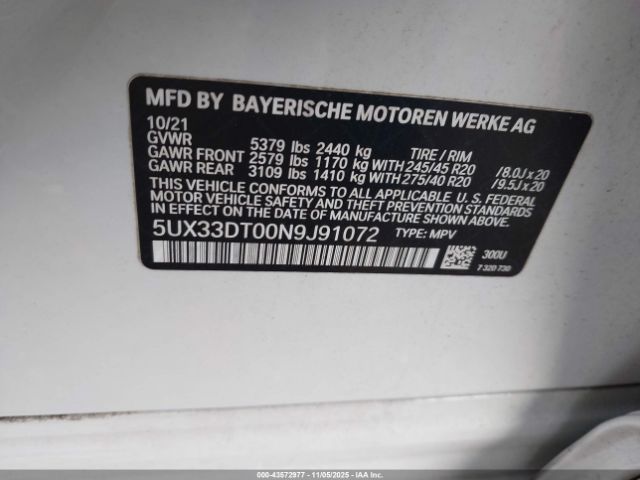 2022 BMW X4 5UX33DT00N9J91072 Photo 8