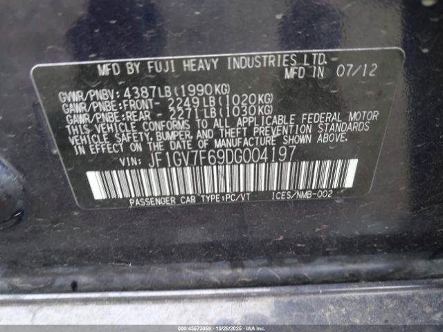 2013 SUBARU IMPREZA WRX JF1GV7F69DG004197 Photo 8