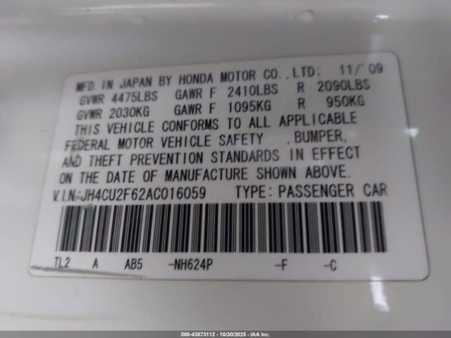 2010 ACURA TSX JH4CU2F62AC016059 Photo 8