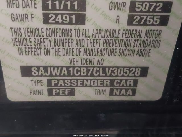 2012 JAGUAR XJ SAJWA1CB7CLV30528 Photo 8