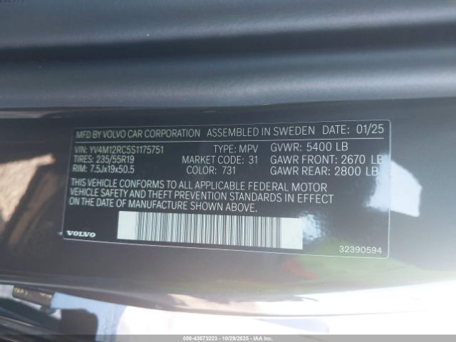 2025 VOLVO XC60 YV4M12RC5S1175751 Photo 8