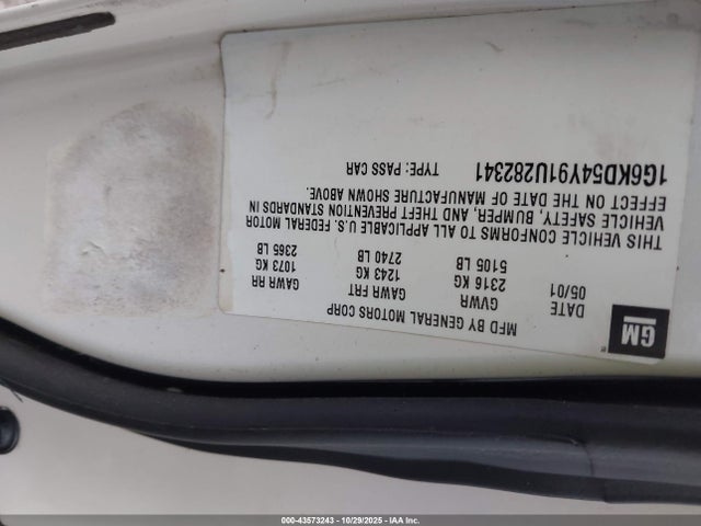 2001 CADILLAC DEVILLE 1G6KD54Y91U282341 Photo 8