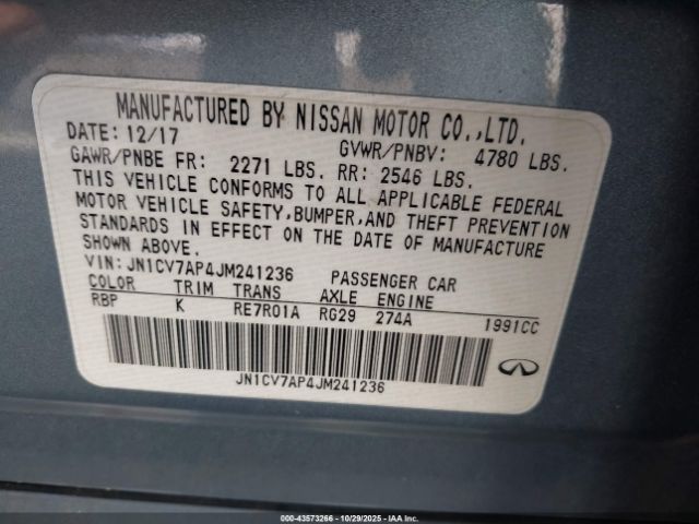 2018 INFINITI Q50 JN1CV7AP4JM241236 Photo 8