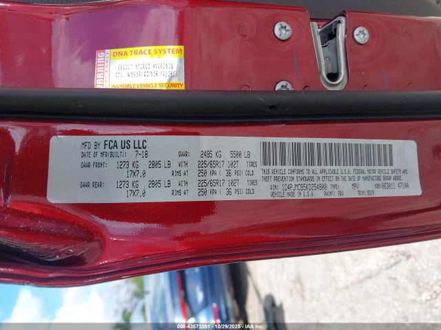 Aukcja sprzedaży 2019 Jeep Cherokee Latitude 4x4, vin: 1C4PJMCB5KD254900, numer aukcji: 43573351