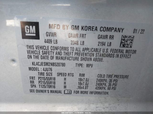 2022 BUICK ENCORE KL4CJESM2NB520780 Photo 8