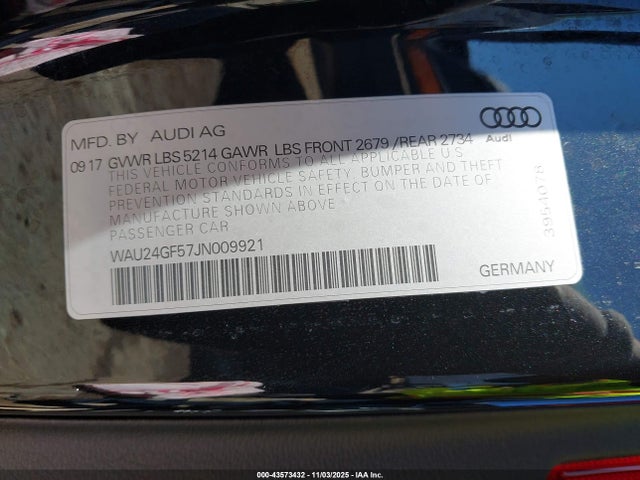 2018 AUDI S5 WAU24GF57JN009921 Photo 8