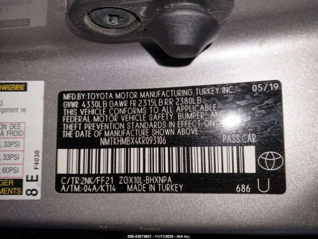 2019 TOYOTA C-HR NMTKHMBX4KR093106 Photo 8