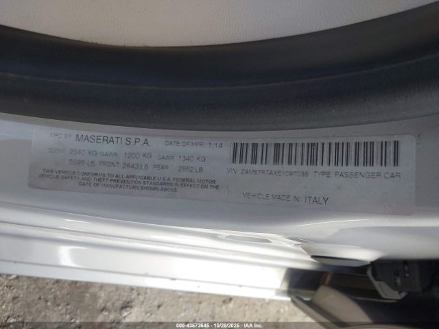 2014 MASERATI GHIBLI ZAM57RTAXE1097036 Photo 8