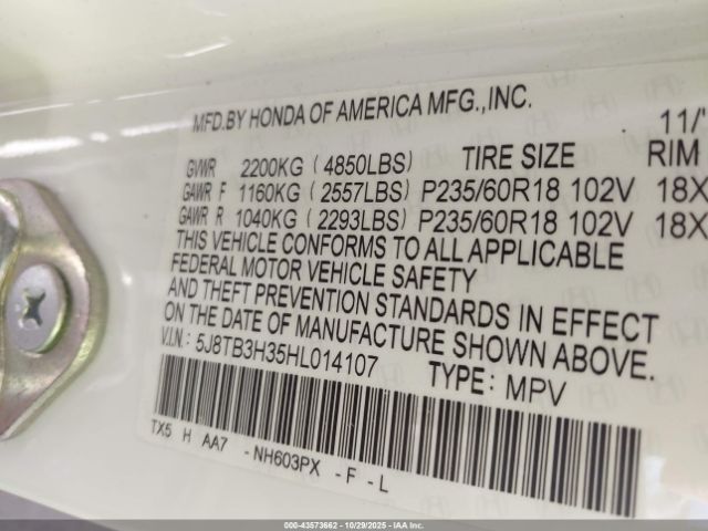 2017 ACURA RDX 5J8TB3H35HL014107 Photo 8