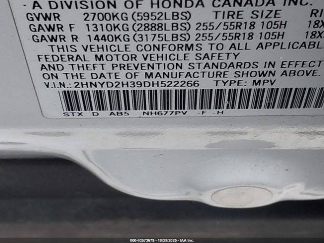 2013 ACURA MDX 2HNYD2H39DH522266 Photo 8