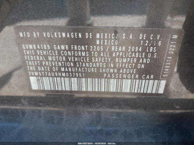 2017 VOLKSWAGEN GOLF GTI 3VW5T7AU9HM037951 Photo 8