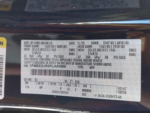 Ford Bronco Raptor 2023 1FMEE5JR9PLA80906 Image 9