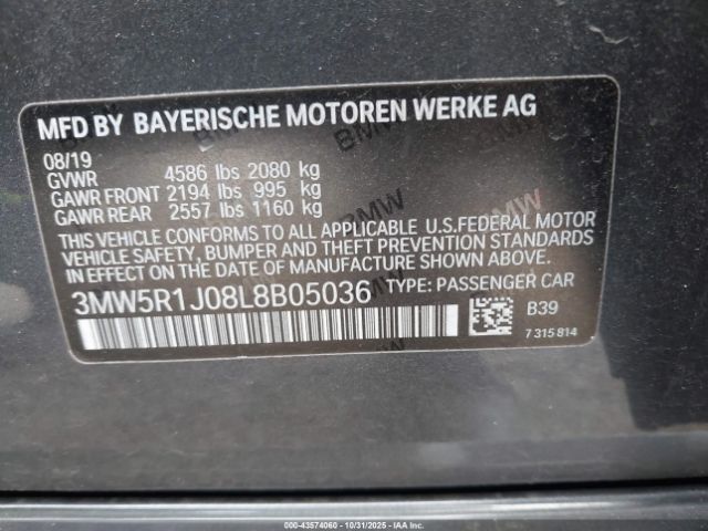 2020 BMW 330I 3MW5R1J08L8B05036 Photo 8