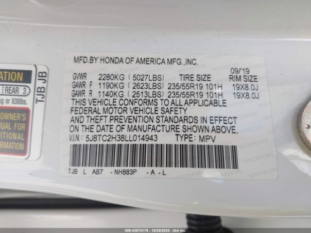 2020 ACURA RDX 5J8TC2H38LL014943 Photo 8