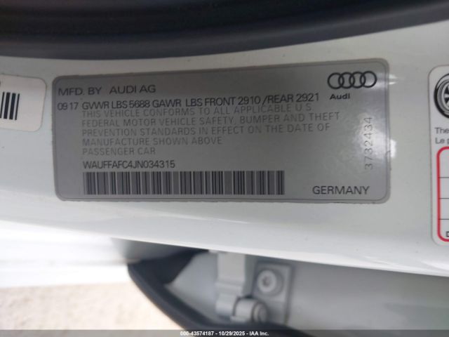 2018 AUDI S6 WAUFFAFC4JN034315 Photo 8
